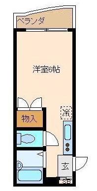 パークサイド神崎(1K/1階)の間取り写真