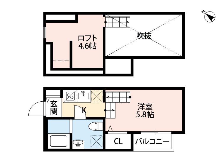 NEW LIFE博多駅東(ワンルーム/1階)の間取り写真