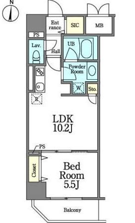 新栄アイサンメゾン 住居(1LDK/3階)の間取り写真