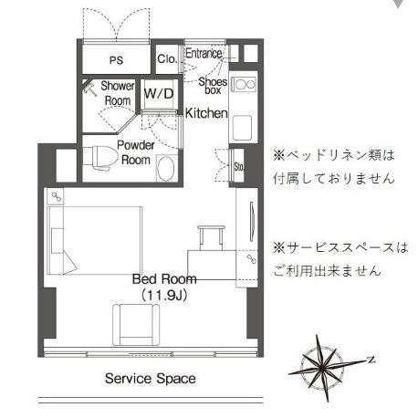 ウエリスアーバン品川タワー(ワンルーム/10階)の間取り写真