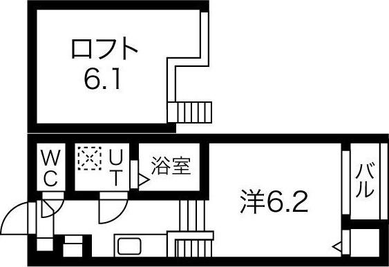 GRANDE吹上(1K/2階)の間取り写真