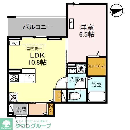 ノーブルパレス別所(1LDK/3階)の間取り写真