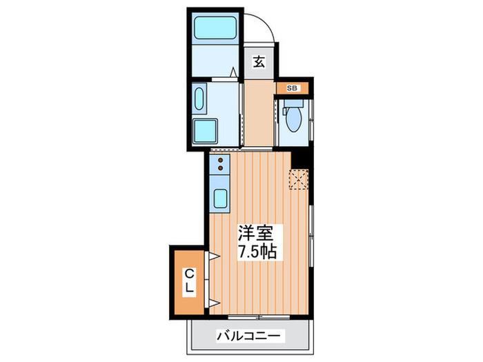 石井ビル(ワンルーム/5階)の間取り写真