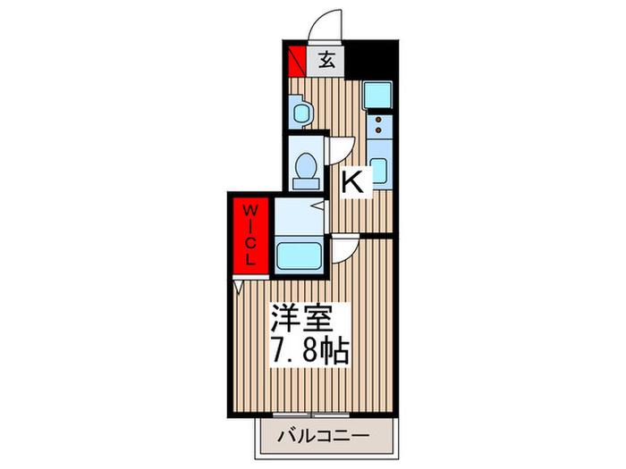 メゾンポラリス(1K/3階)の間取り写真