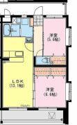 グランデ碧空(2LDK/5階)の間取り写真