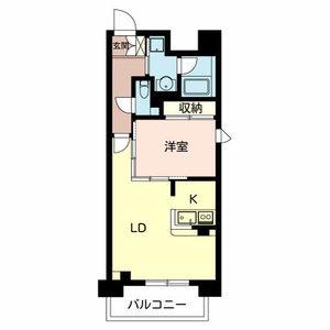 オールリバーマツバラ(1LDK/5階)の間取り写真