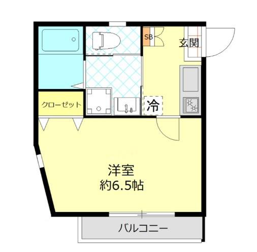 REMASA大井町(1K/2階)の間取り写真