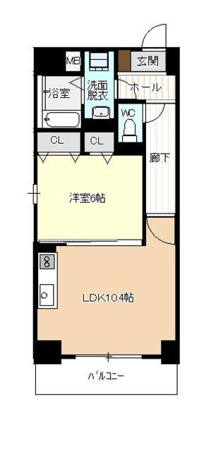 コンフィアンサ(1LDK/3階)の間取り写真