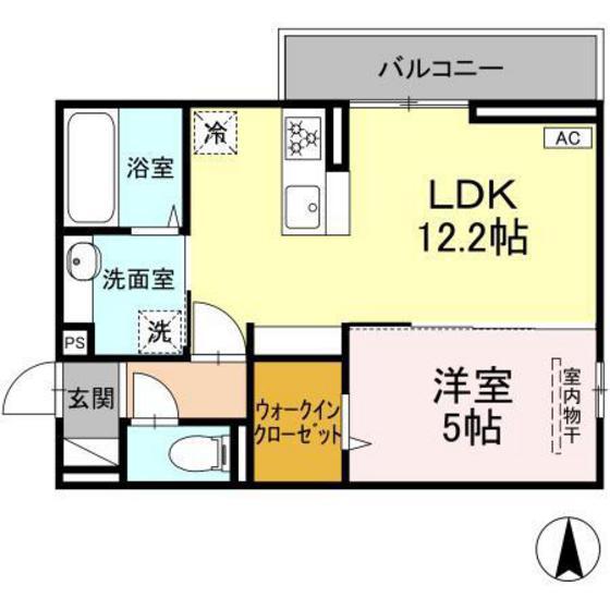 D-ROOM西長瀬(1LDK/3階)の間取り写真