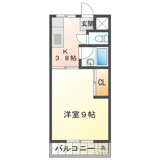 ＪＲ紀勢本線 高茶屋駅 徒歩17分 2階建 築36年(1K/1階)の間取り写真