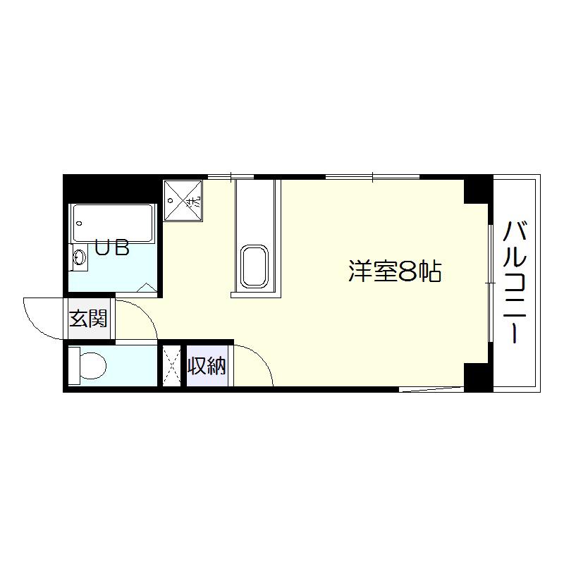 オークビラ上之園(ワンルーム/5階)の間取り写真