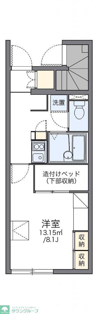 レオパレスオリエントコーポII(1K/1階)の間取り写真
