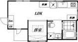 ルミナス渋谷本町(1DK/1階)の間取り写真