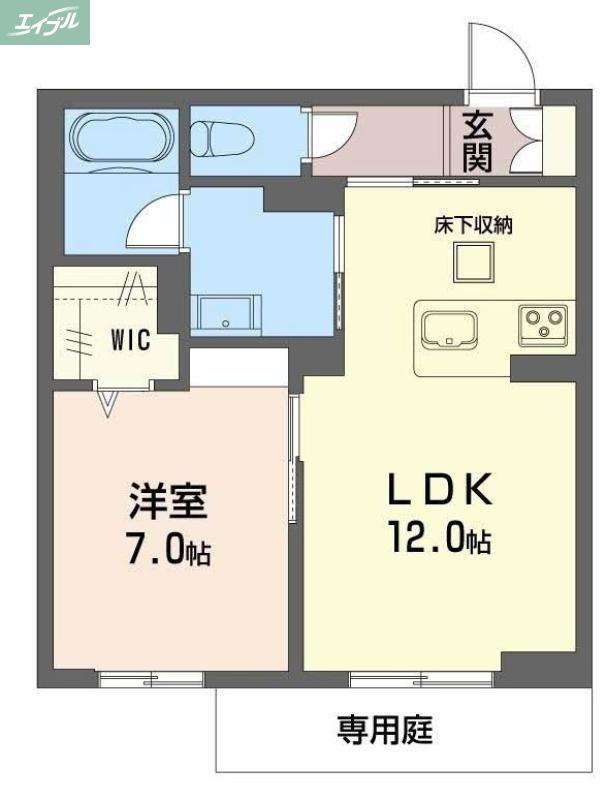 ノルディア野田(1LDK/1階)の間取り写真