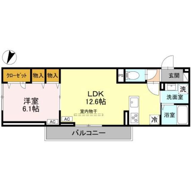 エテルノ ドス(1LDK/2階)の間取り写真
