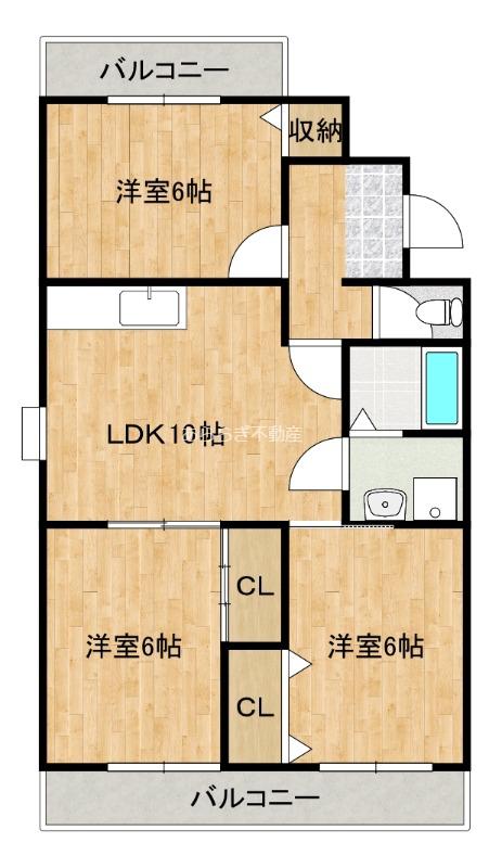 グリーンレジデンス(3LDK/2階)の間取り写真