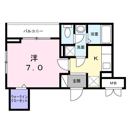 根古家村(1K/3階)の間取り写真