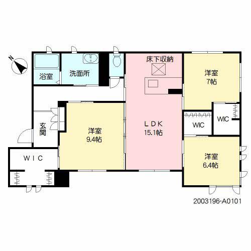 シャーメゾンハピエスト(3LDK/1階)の間取り写真