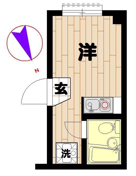 フォルム東池袋(ワンルーム/1階)の間取り写真