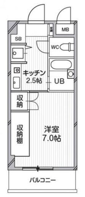 T′S GARDEN都筑ふれあいの丘(ワンルーム/3階)の間取り写真