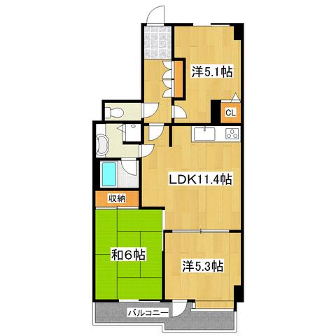 FOREST HOUSE(3LDK/2階)の間取り写真