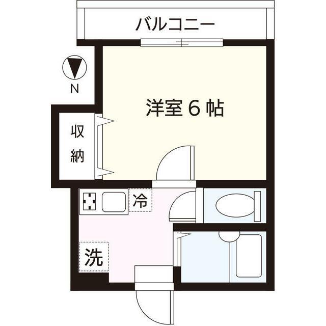 中道ハイツ(1K/3階)の間取り写真