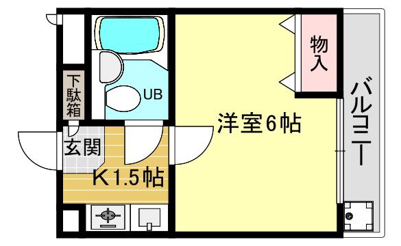 ステラハウスVI(1K/2階)の間取り写真