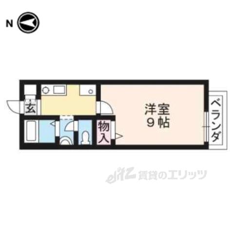 グランシードとよ(1K/2階)の間取り写真