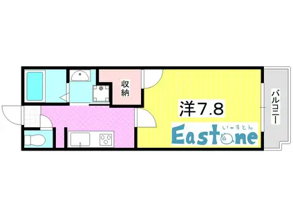 Y`S TERRACE(1K/1階)の間取り写真