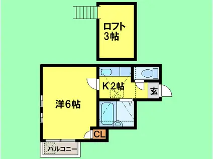 セラヴィ平尾(1K/1階)の間取り写真