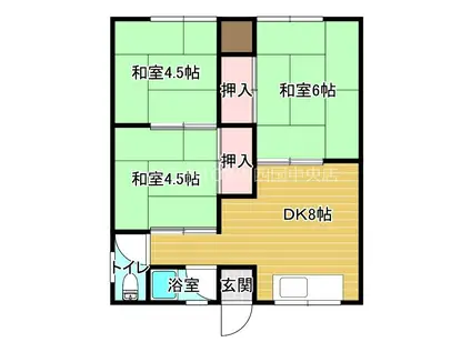 コーポ石川(3DK/1階)の間取り写真