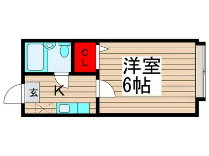 クレール西新井(1K/2階)の間取り写真