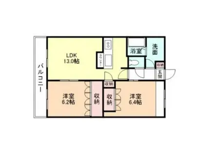 MT.VIEW大久保(2LDK/2階)の間取り写真