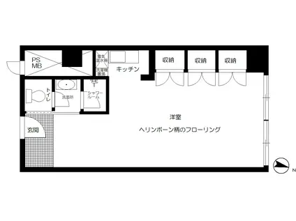 たつむら青山マンション(ワンルーム/9階)の間取り写真