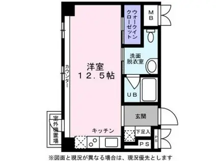 KDXレジデンス東桜I(ワンルーム/17階)の間取り写真