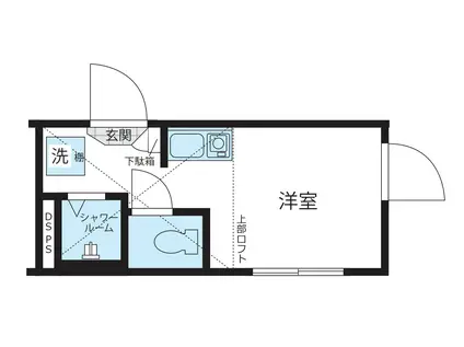 NANO北新宿2(ワンルーム/2階)の間取り写真