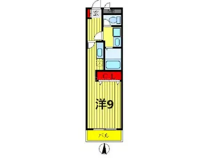 メゾン・ミッテ(ワンルーム/1階)の間取り写真