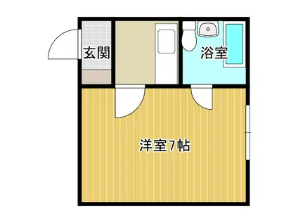 コーポ諏訪柳町(1K/5階)の間取り写真