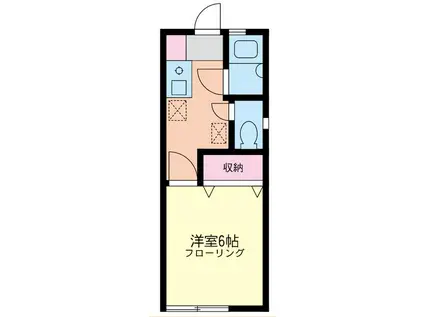 クレール御園(1K/1階)の間取り写真