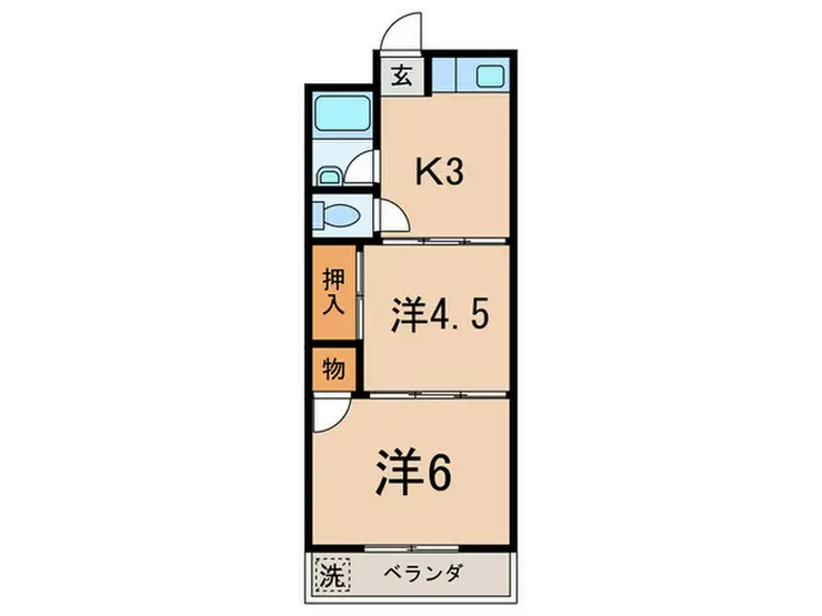 長岡マンション 6階階 間取り