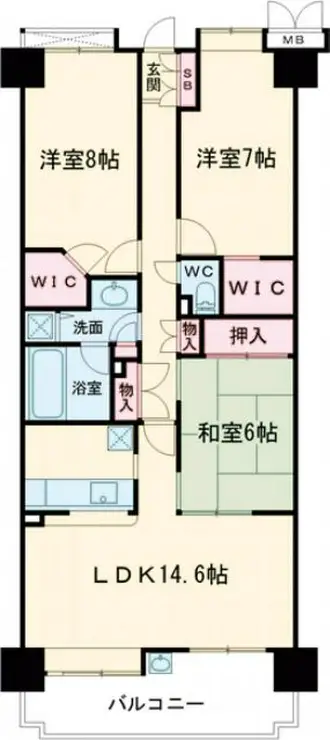 フォルスコート狛江 3階階 間取り