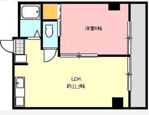 コンフォール錦町(1LDK/4階)の間取り写真