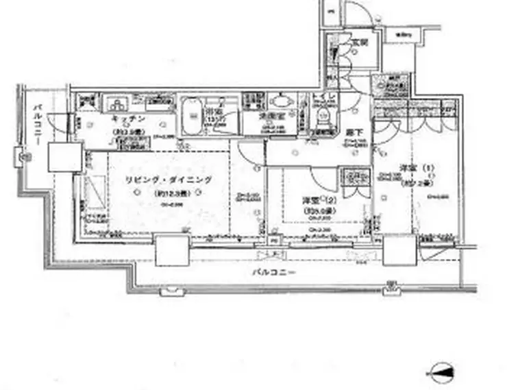 ベイクレストタワー 33階階 間取り