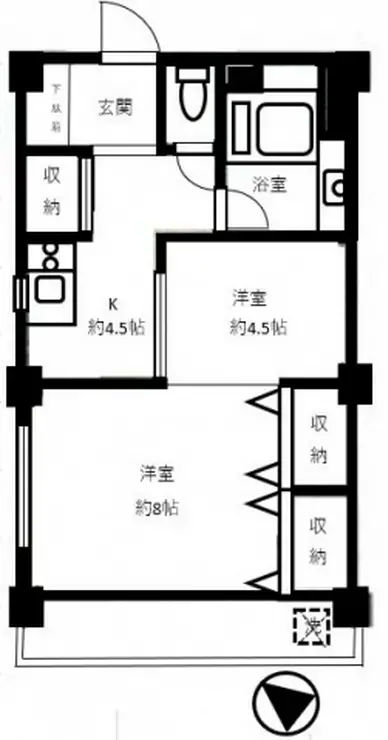 レジデンス宝 2階階 間取り