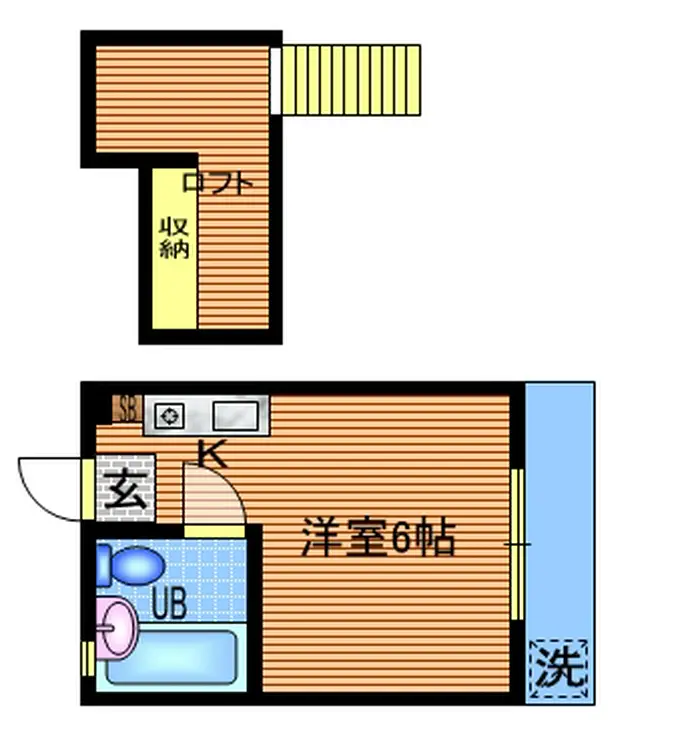 ステージ境南B 2階階 間取り