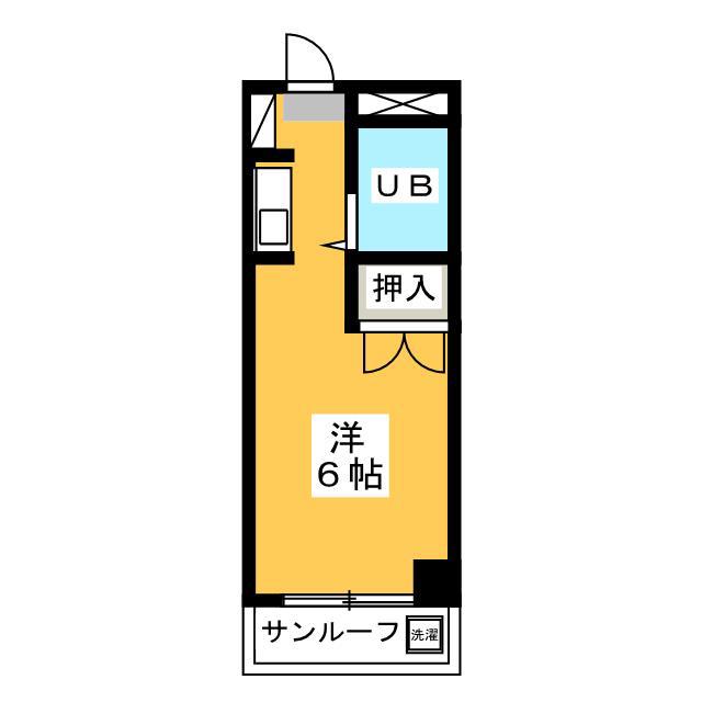 ジュネスハイム(ワンルーム/1階)の間取り写真
