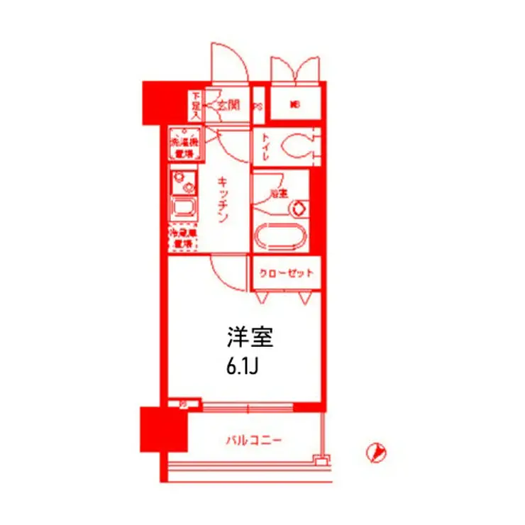 アストリア鶴見 8階階 間取り