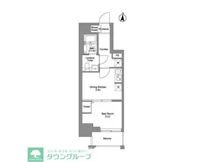 クラリティア綾瀬(1DK/4階)の間取り写真