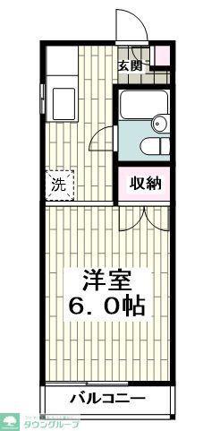メゾンK(1K/2階)の間取り写真