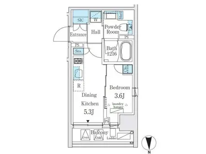 GEO ENT AKIHABARA (1DK/5階)の間取り写真